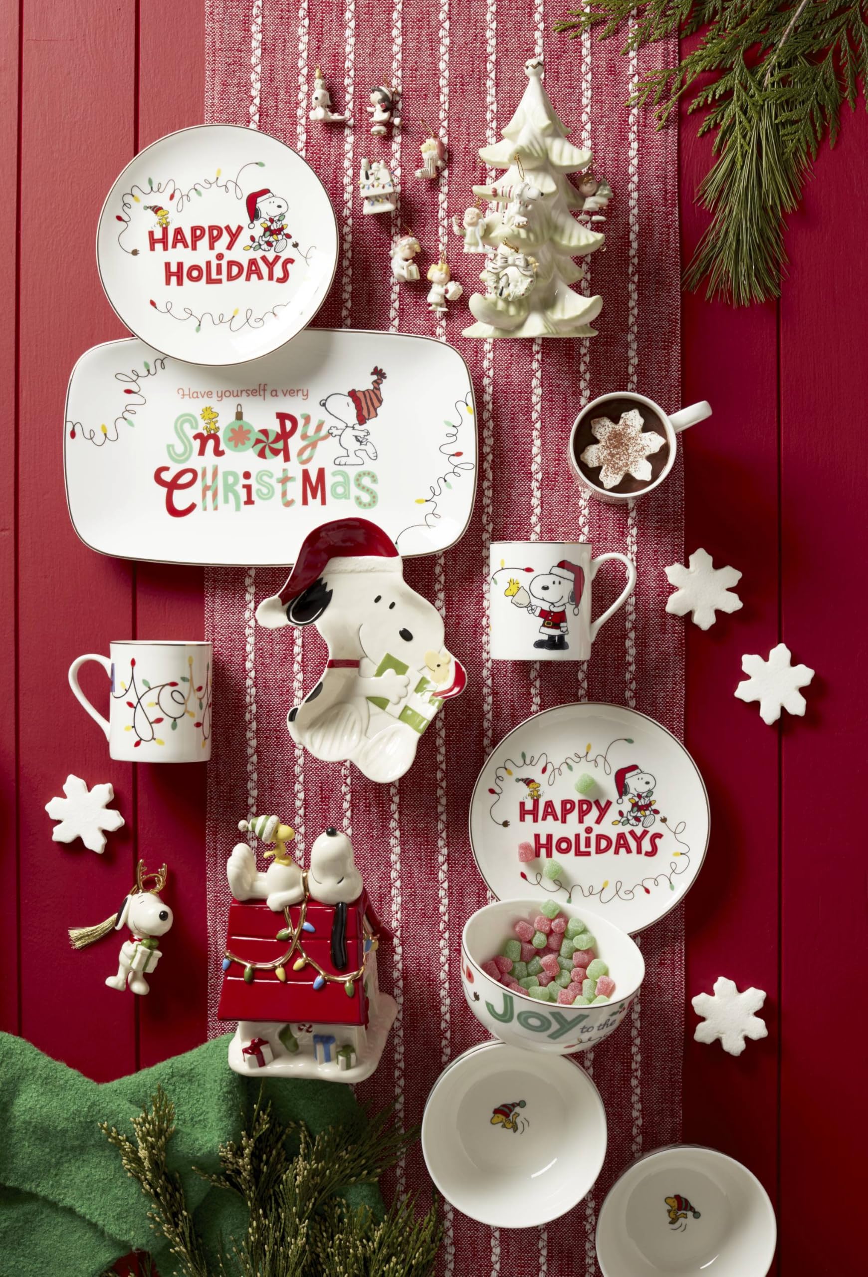 Amazon.co.jp: Lenox スヌーピー&フレンズ クリスマスツリー