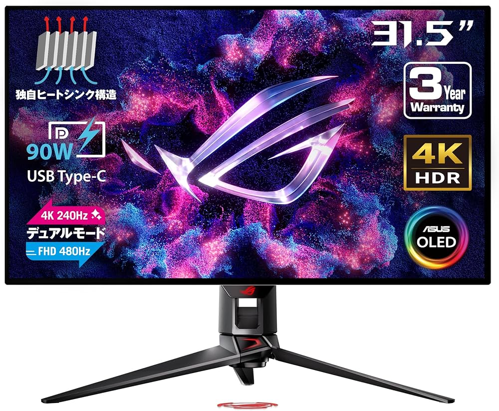 Amazon.co.jp: ASUS 有機EL 4K ゲーミングモニター ROG Swift OLED