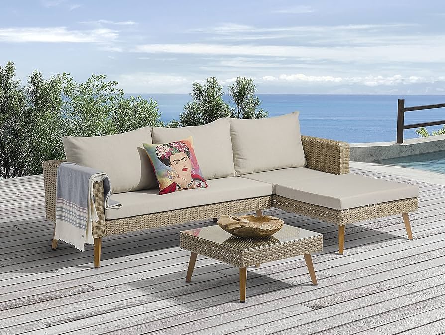 Amazon.co.jp: ラタン ガーデンソファセット パラオ ラウンジ3点セット