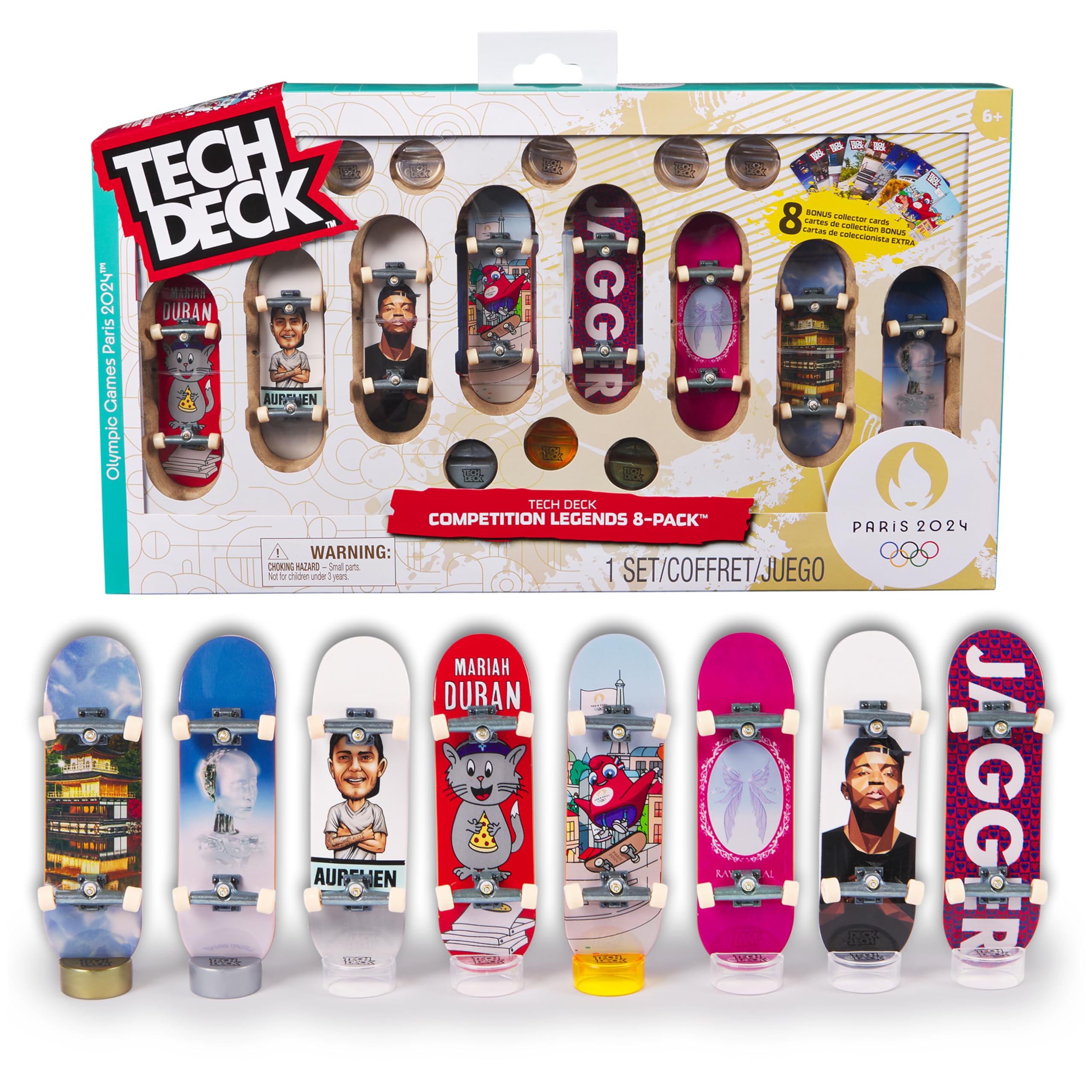 Amazon | Tech Deck Toy Skateboard 96 mm Olympic Board 8PK