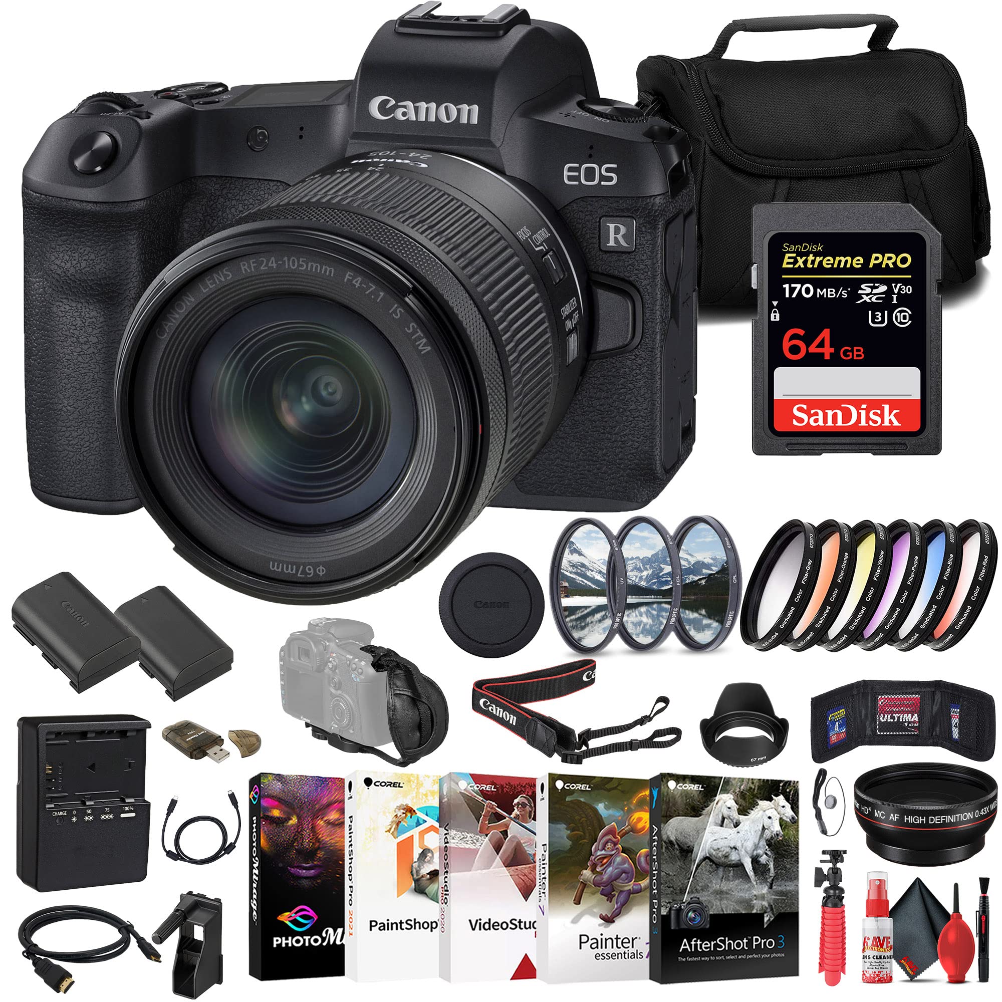 Amazon.com : Canon EOS R Mirrorless Camera with 24-105mm f/4-7.1