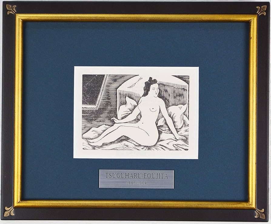 Amazon | 藤田 嗣治 『横たわる裸婦【ポーゾル王の冒険】』絵画