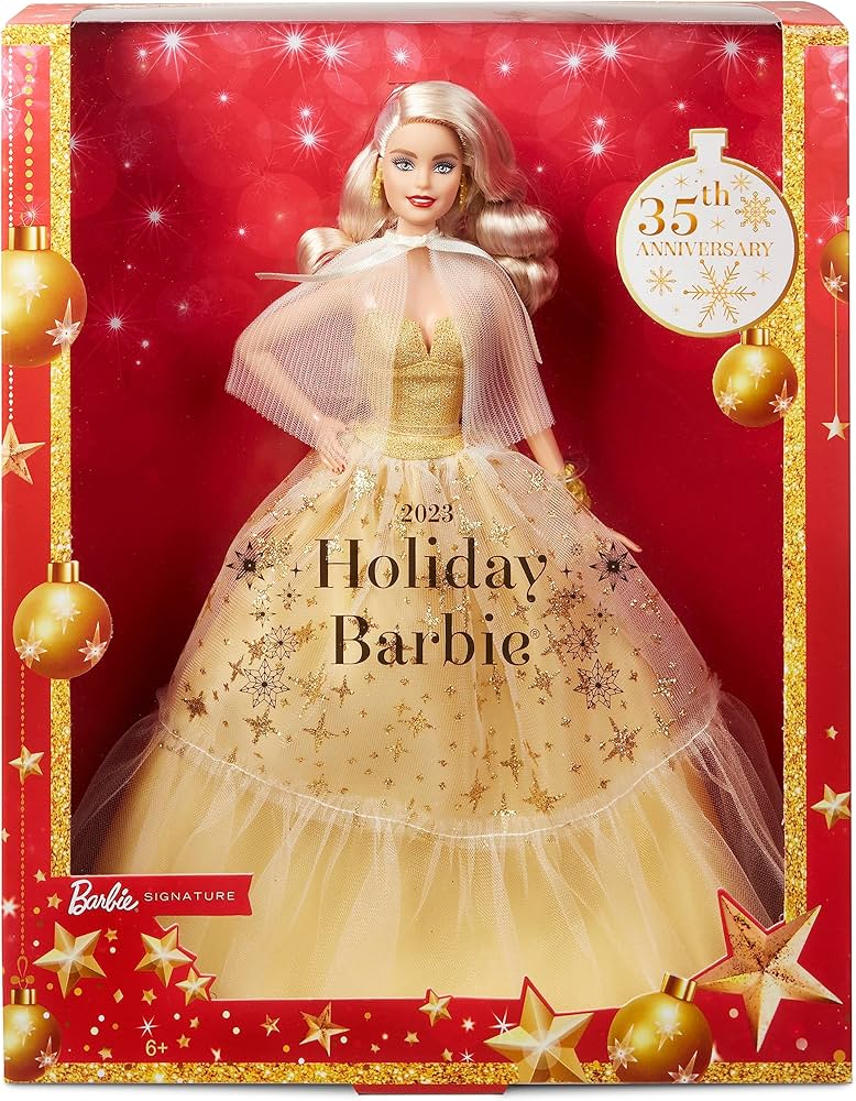 Amazon.co.jp: 2023 Holiday Barbie Doll, Seasonal Collector Gift