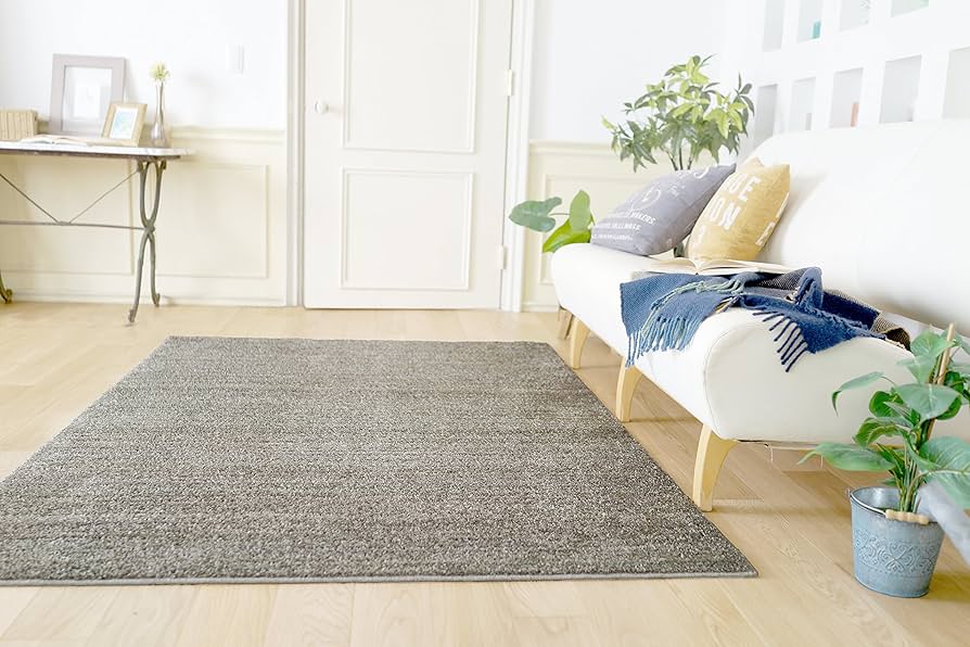 Amazon｜スミノエ(Suminoe) ラグ グレージュ 140×200cm 防炎 防ダニ