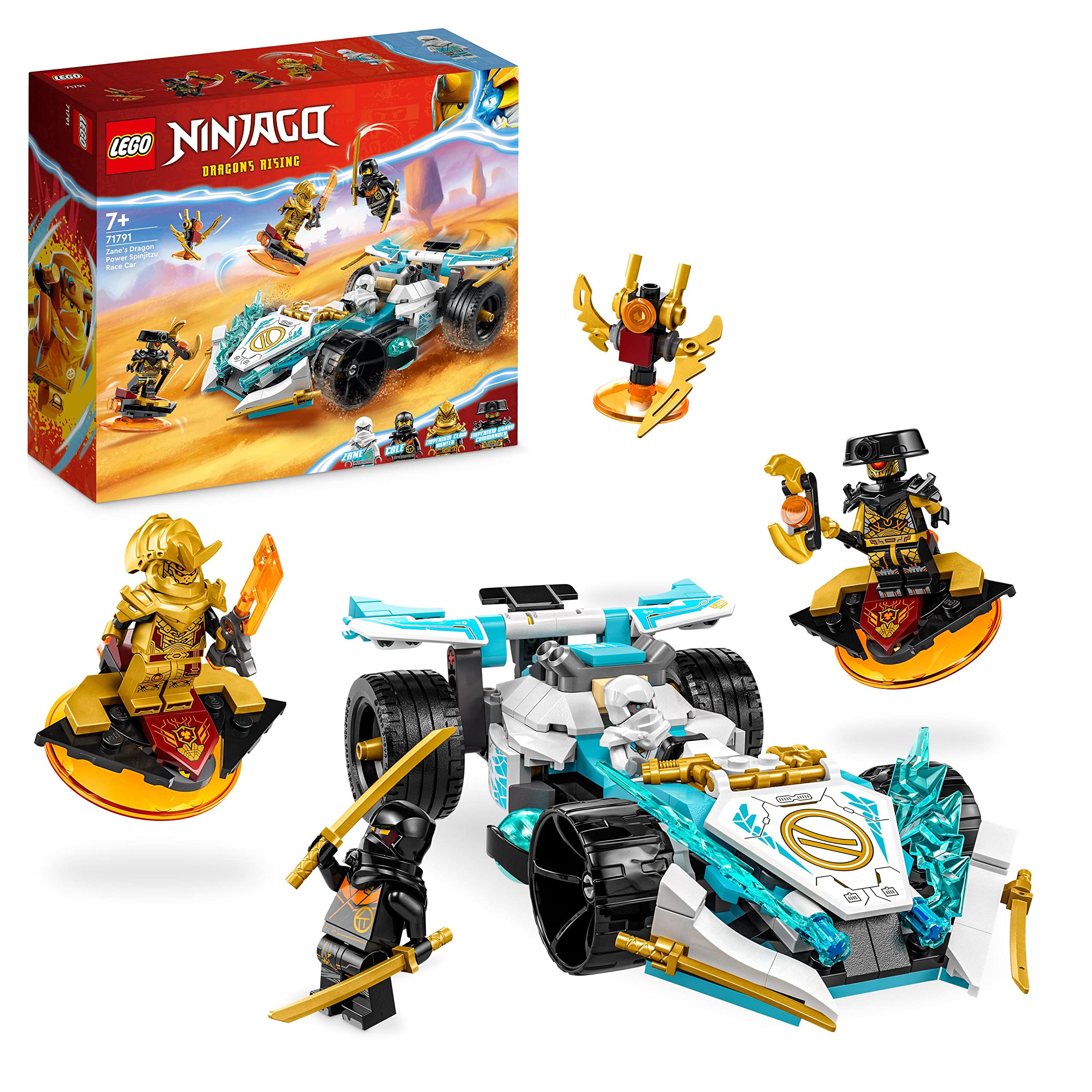 Amazon.com: Lego NINJAGO Zane's Dragon Power Spinjitzu Race Car
