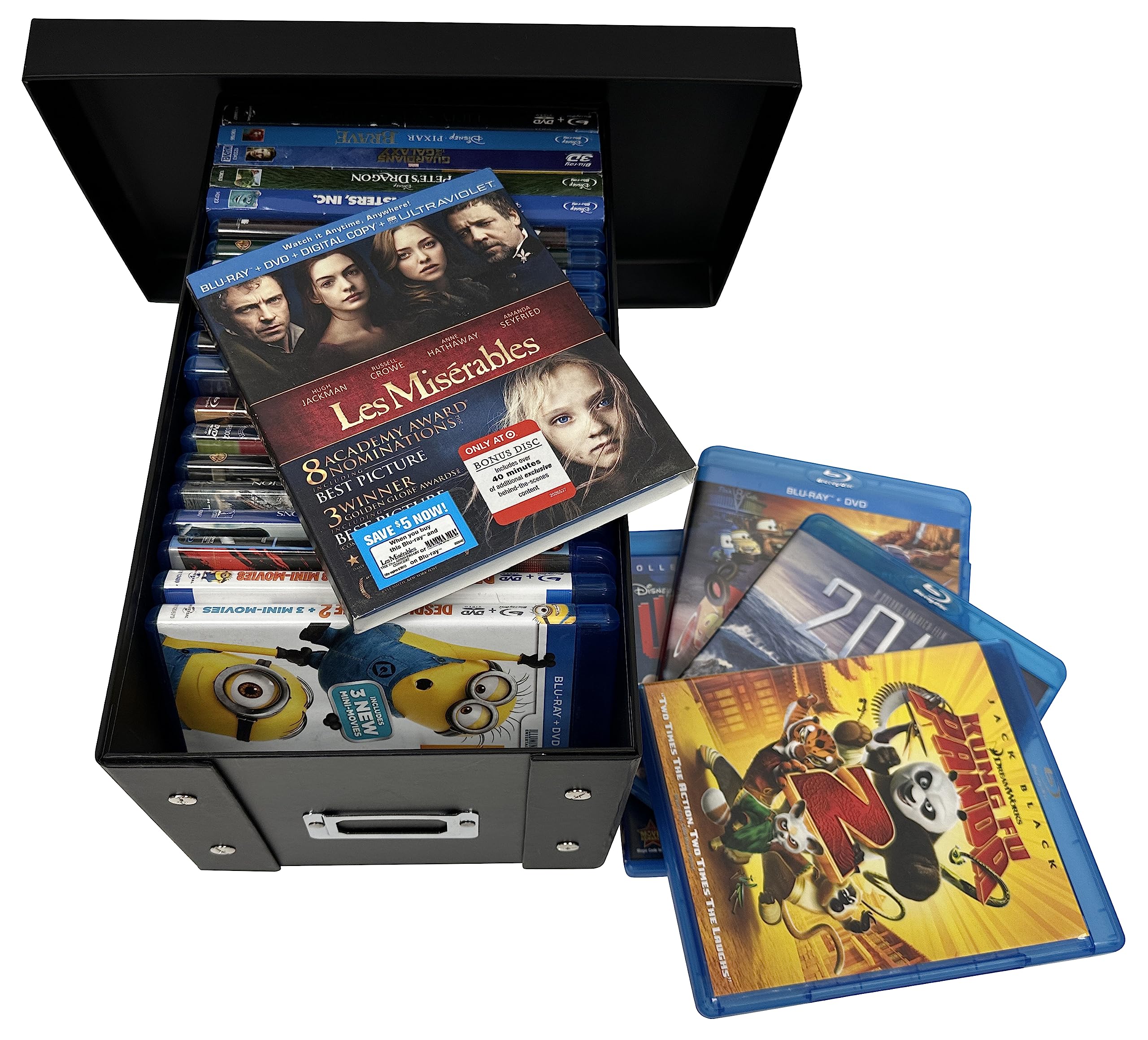 Amazon.com: CheckOutStore Black Storage Box for 25 Blu-Ray Cases