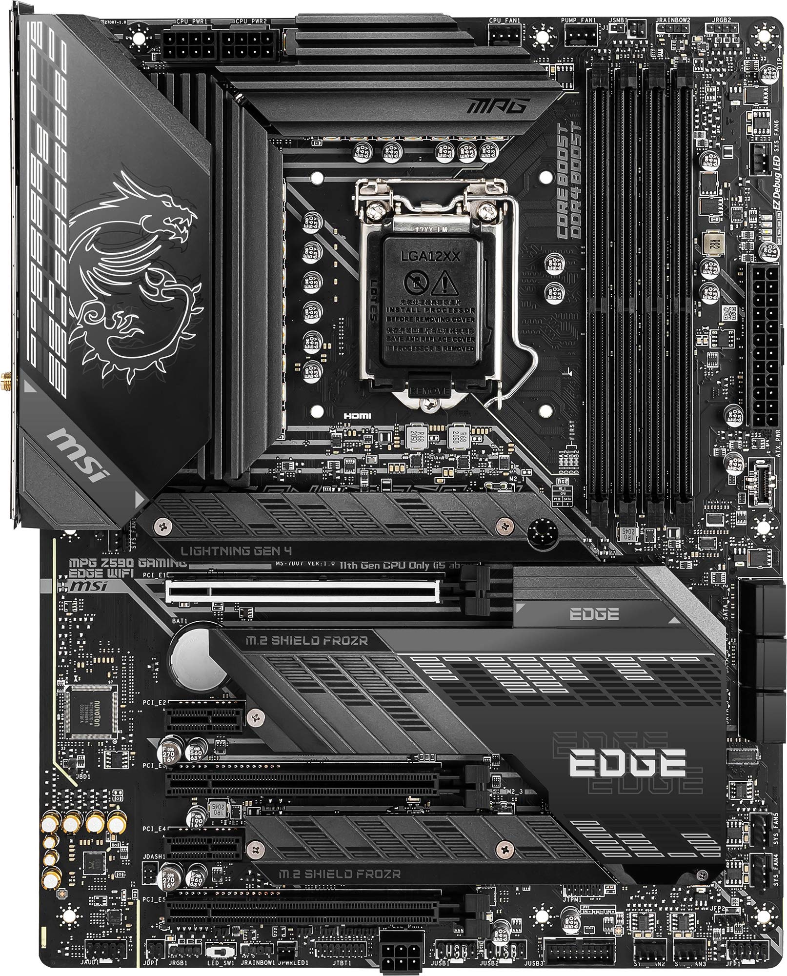 Amazon | MSI MPG Z590 GAMING EDGE WIFI マザーボード ATX 第10・11