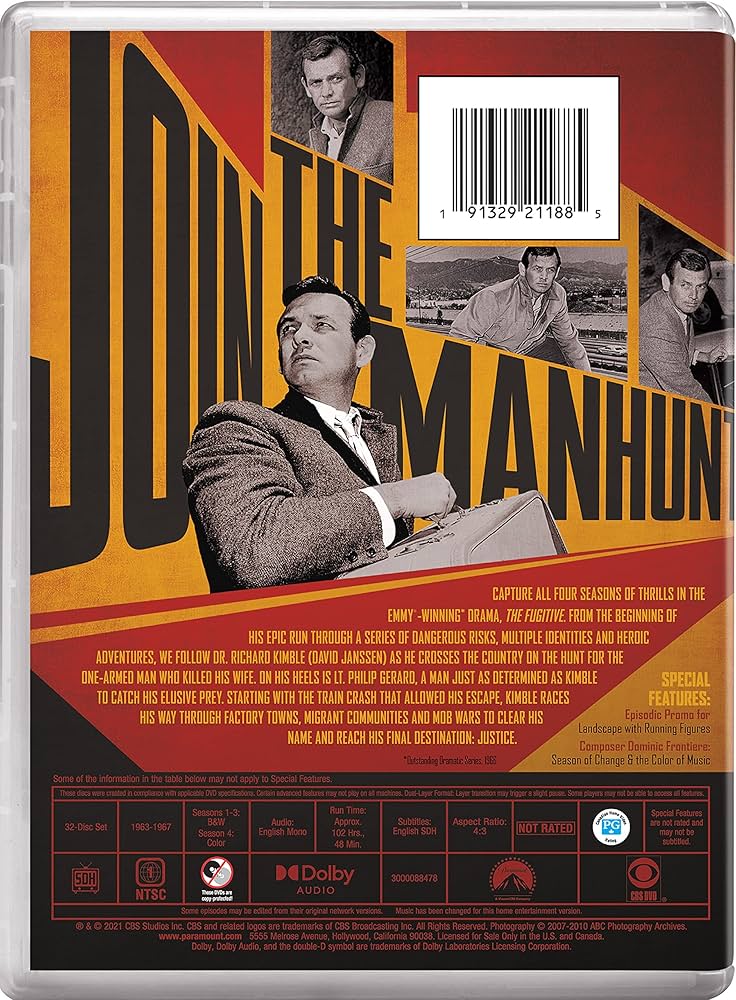 Amazon.com: The Fugitive: The Complete Series : Barry Morse, David