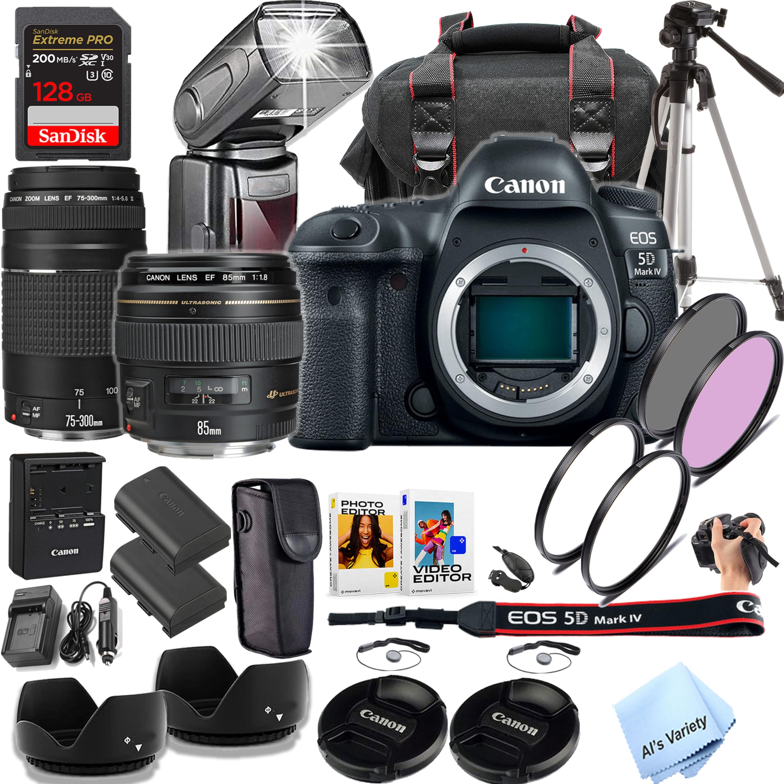 Amazon.com : Canon EOS 5D Mark IV DSLR Camera with 85mm f/1.8 USM