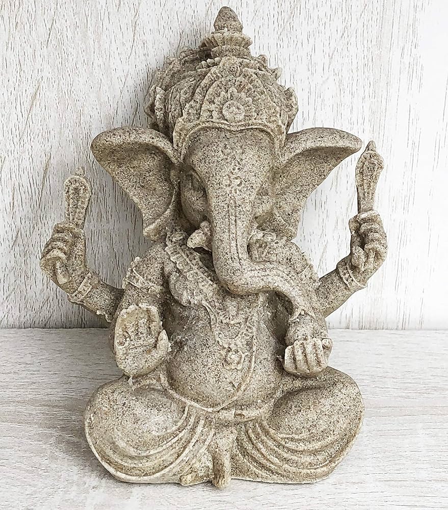 Amazon.co.jp: ガネーシャ 置物 インドの神様 ゾウ アジアン雑貨 夢を