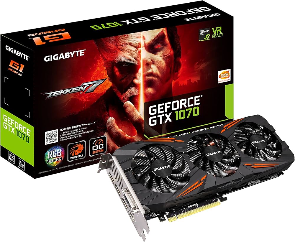 Amazon | GIGABYTE ビデオカードGEFORCE GTX 1070搭載 GV-N1070G1-8GD