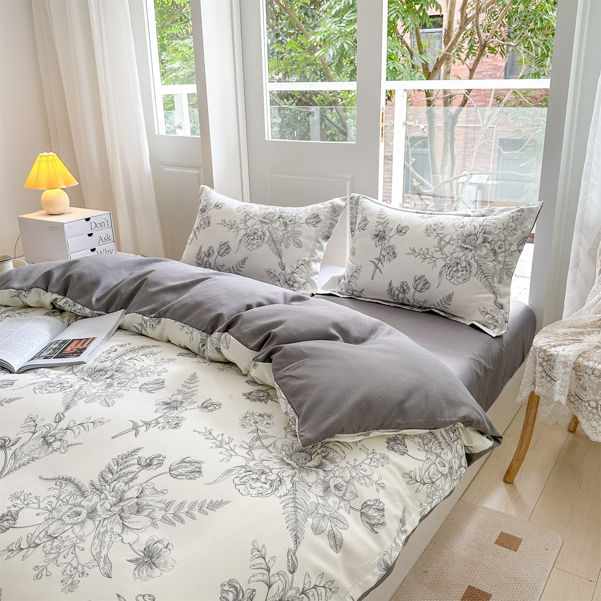 Amazon｜BUKAROOM 布団カバー 花柄 掛け布団 寝具 おしゃれ ダブル