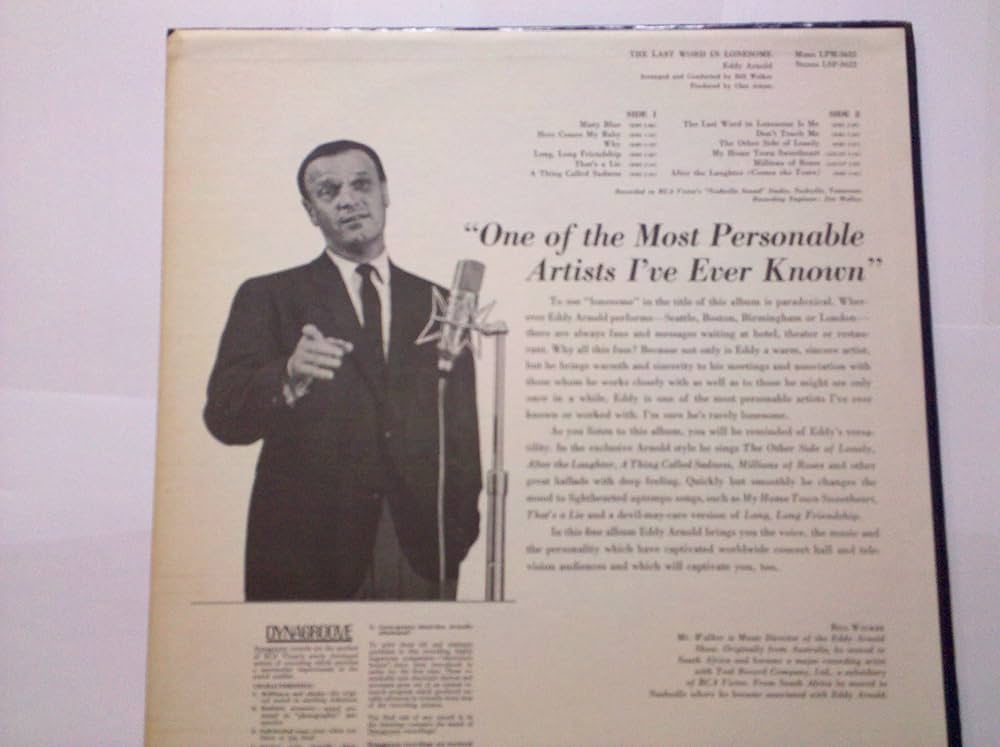 EDDY ARNOLD - last word in lonesome RCA 3622 (LP vinyl record