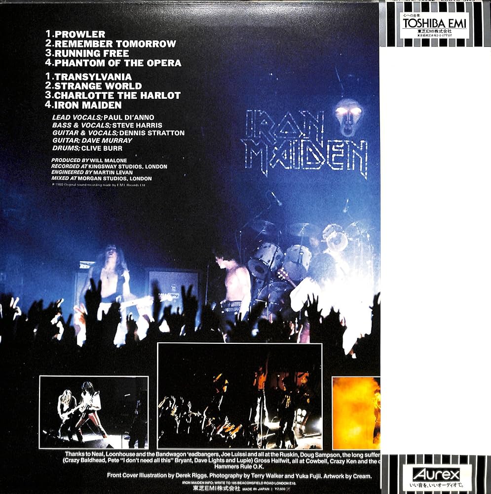 Amazon.co.jp: 鋼鉄の処女[アイアン・メイデン][LP盤]: ミュージック