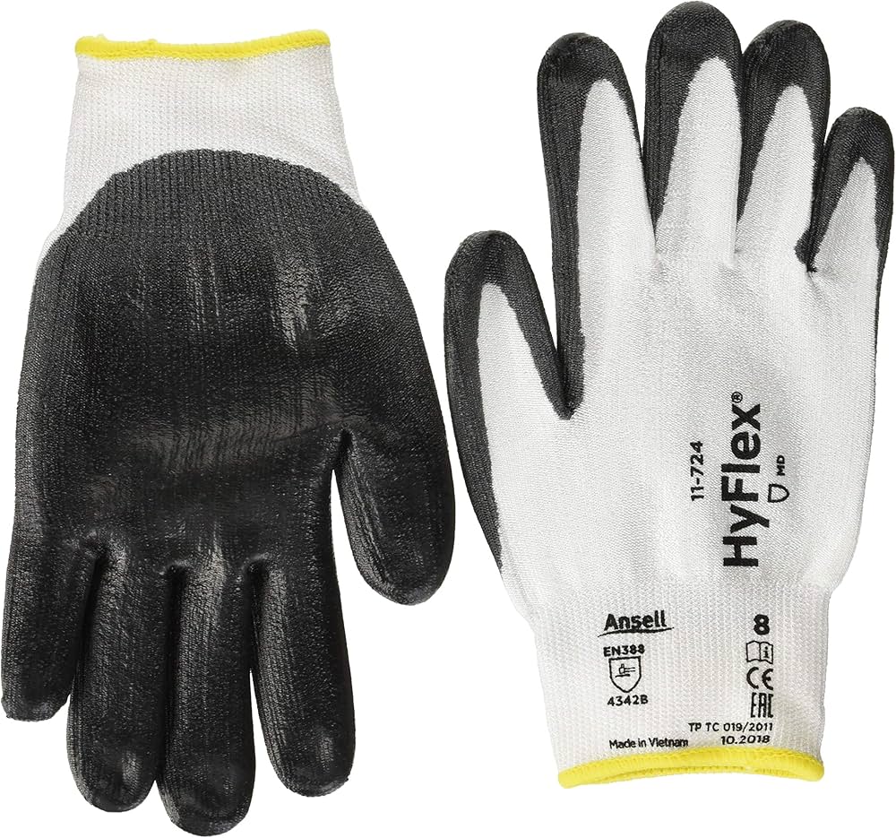 Amazon.co.jp: アンセル 耐切創手袋 ハイフレックス724 M 11-724-8