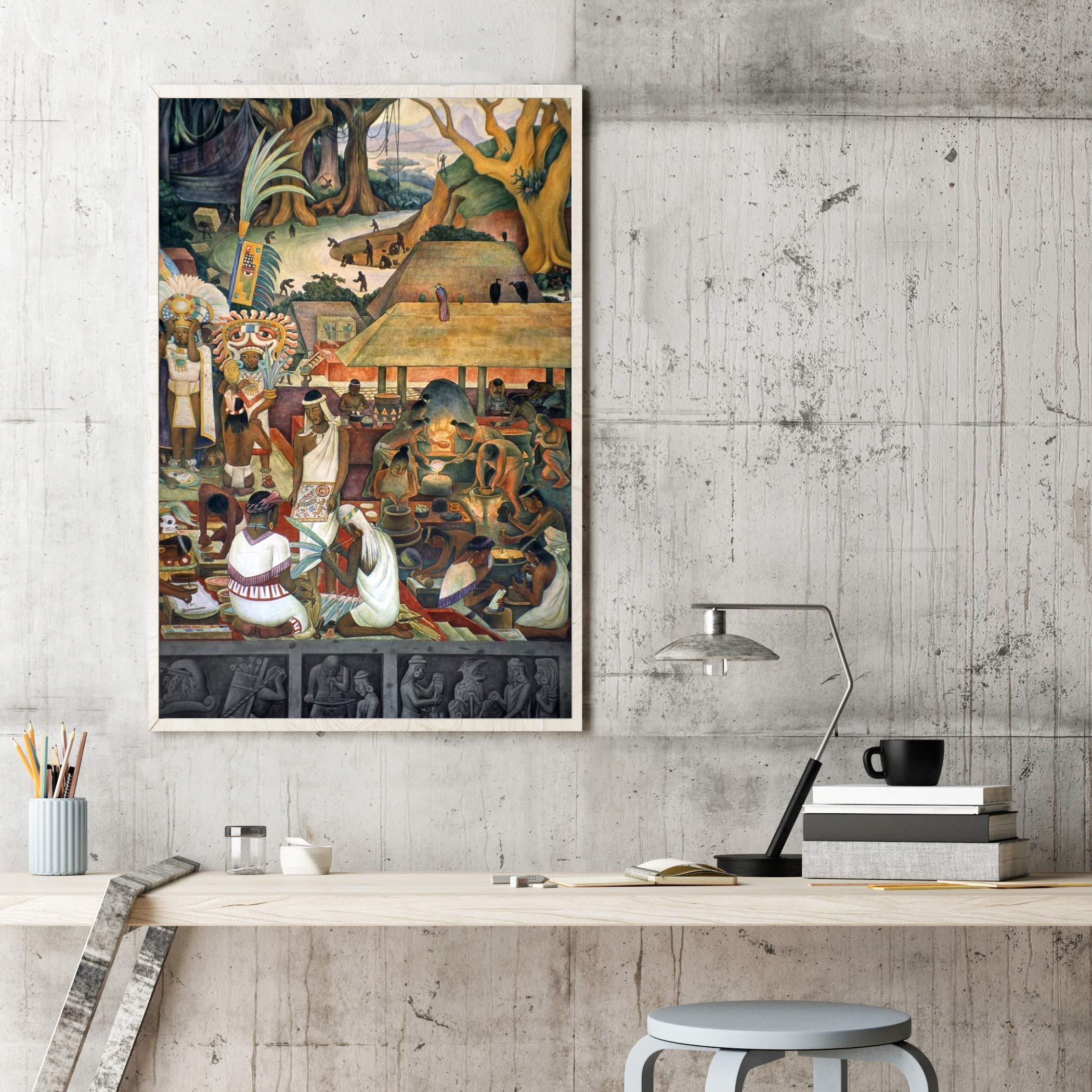 Amazon.co.jp: Rivera Pre-Columbian Life NThe Zapotec 文明壁画