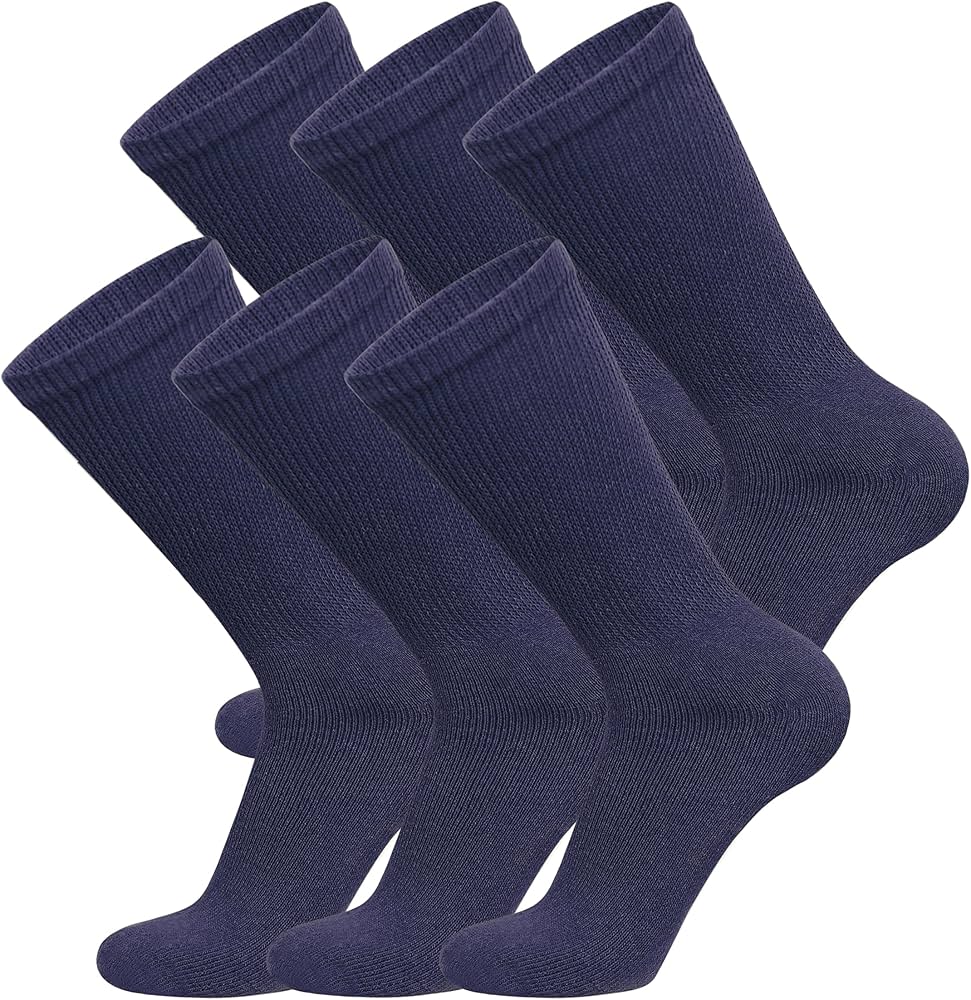 Amazon.com: 6 Pairs of Cotton Diabetic Non-Binding Neuropathy Crew