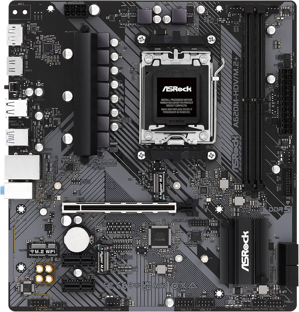 Amazon | ASRock マザーボード A620M-HDV/M.2+ AMD Ryzen 7000