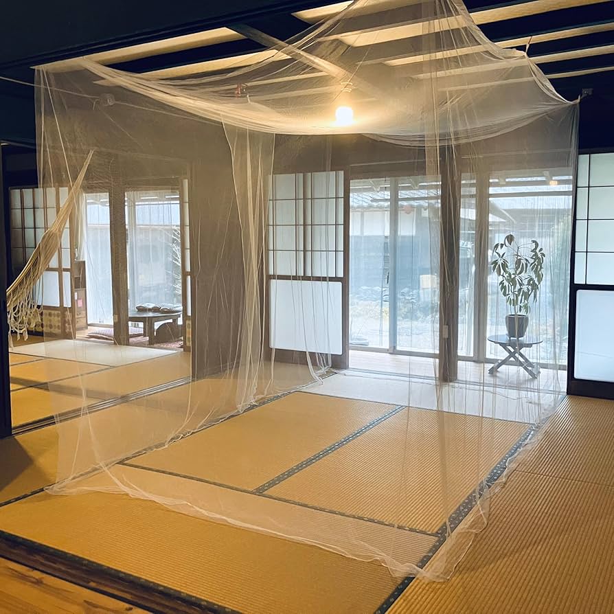 Amazon｜蚊帳 特大 選べる 4m 10畳 か 3m 6畳 2m 大きい キング サイズ