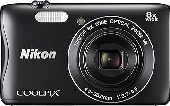 Amazon.com : Nikon Digital Camera COOLPIX S3700 Black Optical 8X