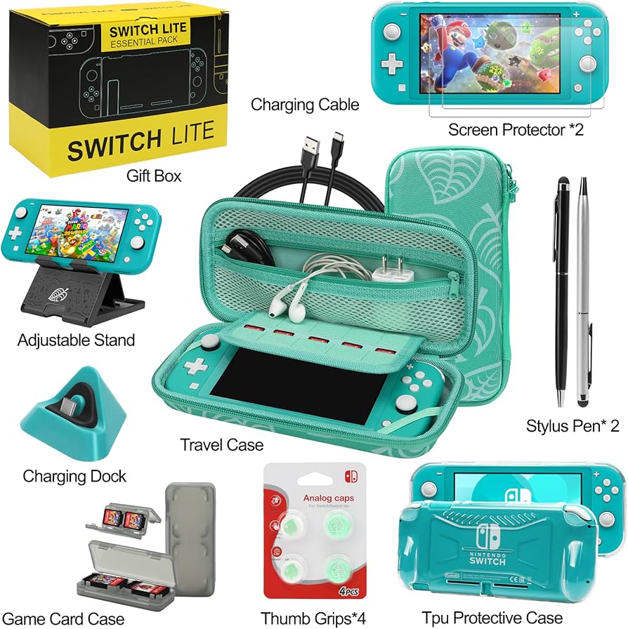 Nintendo Switch Lite【充電器、クリアケース、外箱付き】