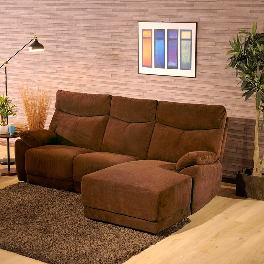 Amazon｜筑波産商 アストラ モーションカウチソファ S-L BR, ブラウン