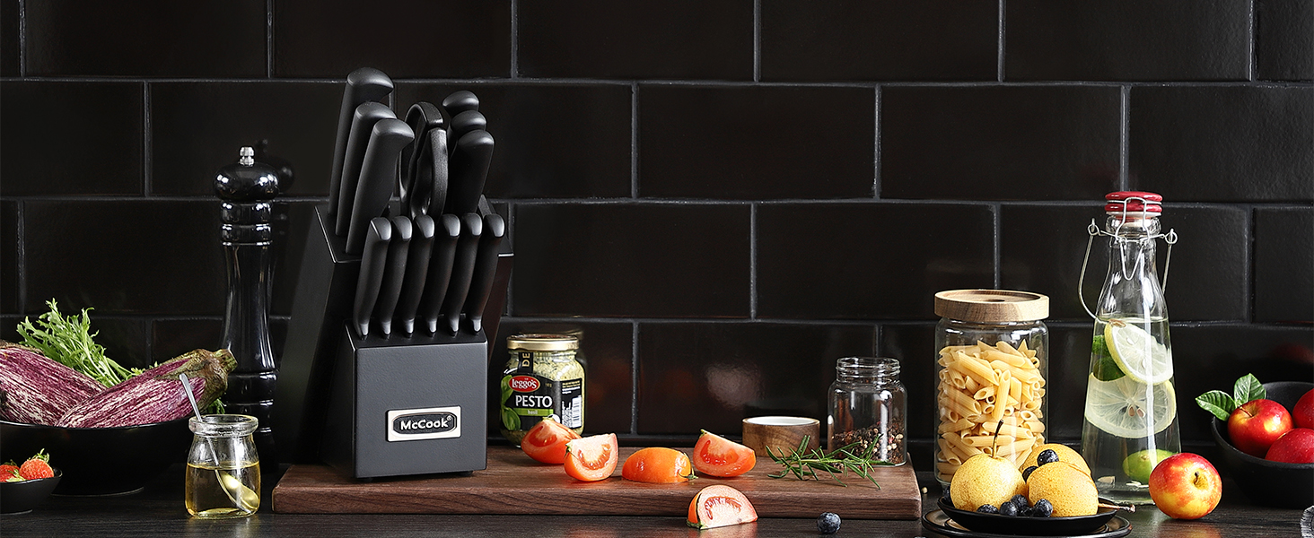 Amazon.com: McCook® Knife Sets,German Stainless Steel Knife Block