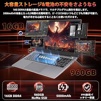 Amazon.co.jp: ノートパソコン Core I7第11世代 【Win 11 Pro・MS
