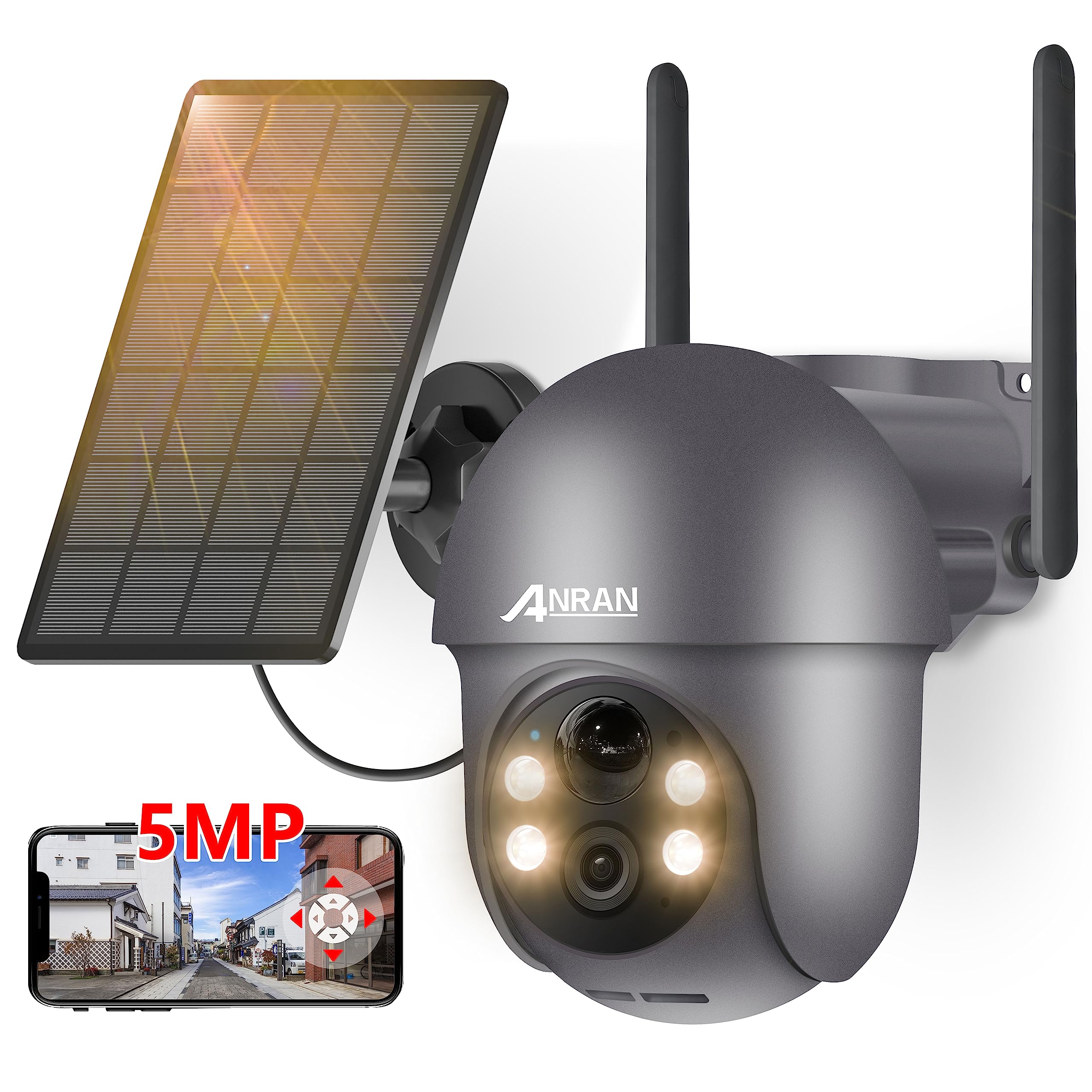 Amazon.co.jp: 【500万超高画素・完全無線・4灯カラー暗視撮影】ANRAN