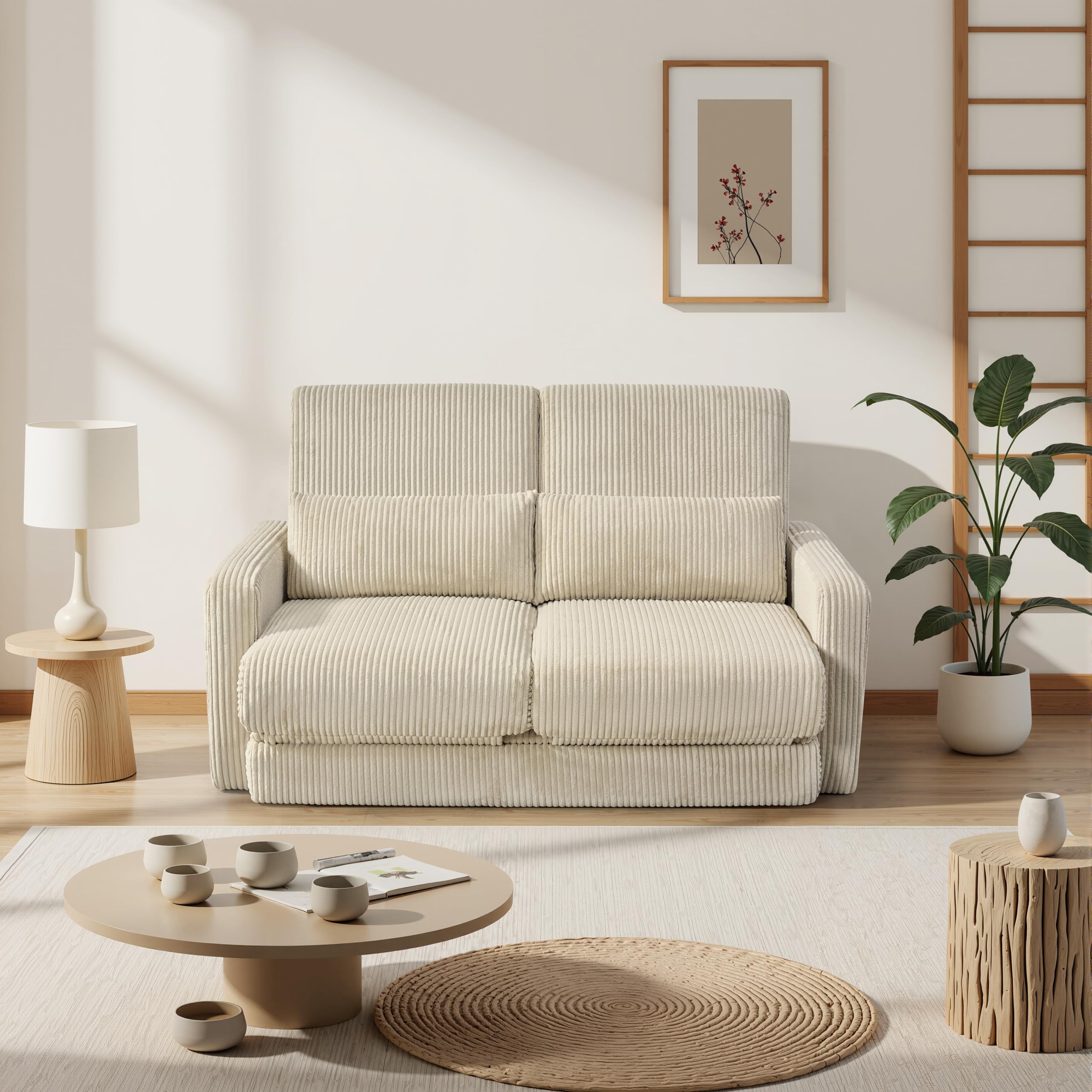 Amazon｜多機能ソファーベッド 幅117cm 収納付き 2人掛け 省スペース