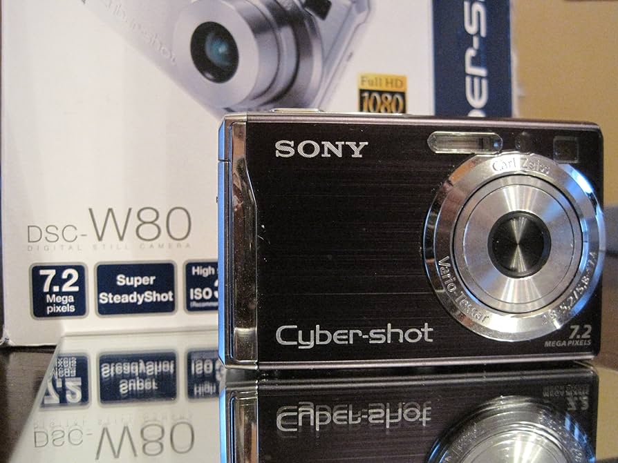 Sony Câmera digital Cybershot DSCW80 de 7,2 MP com zoom óptico de