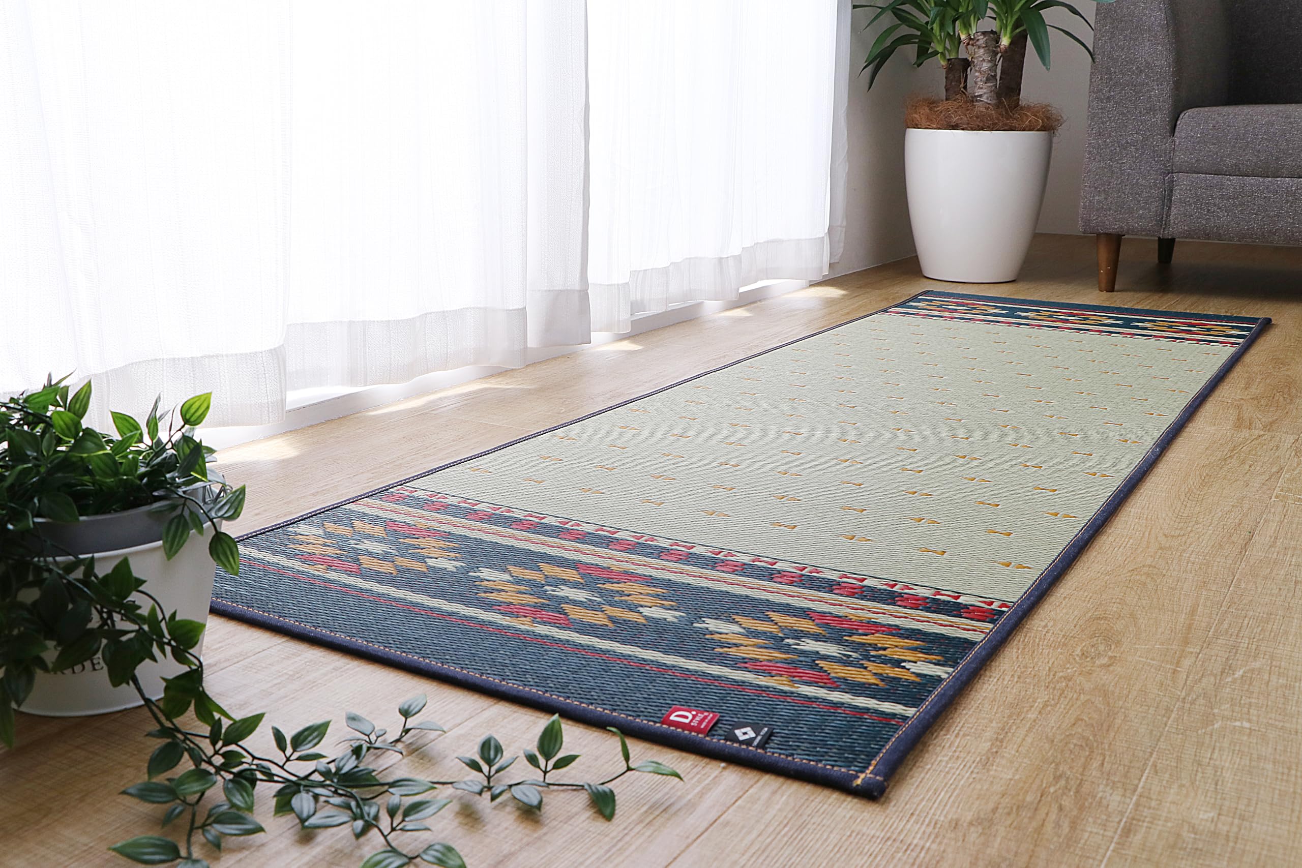 Amazon.co.jp: イケヒコ い草 畳 ヨガマット日本製 アース ネイビー 約