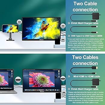 Amazon.com: aimuonos 18.5inch Portable Monitor for Laptop,1080P