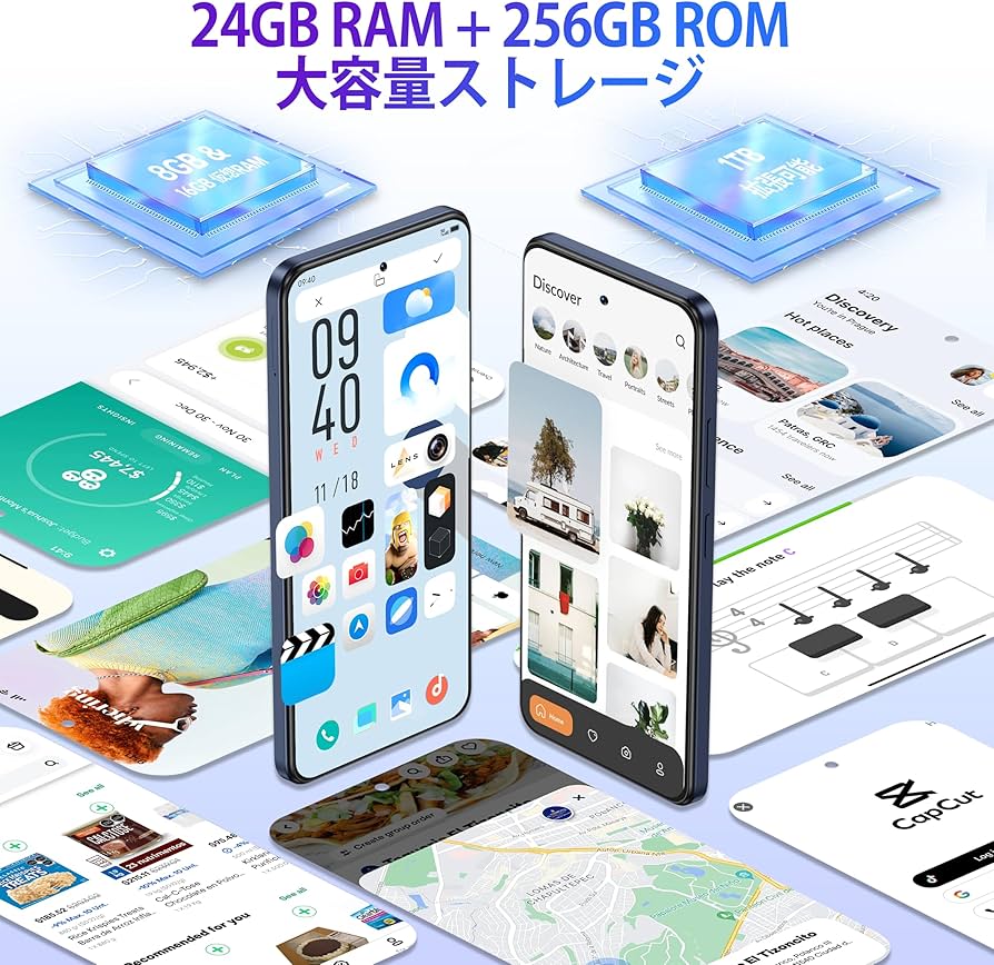 Amazon | OUKITEL C65 PRO Android 15 SIMフリー スマートフォン 本体