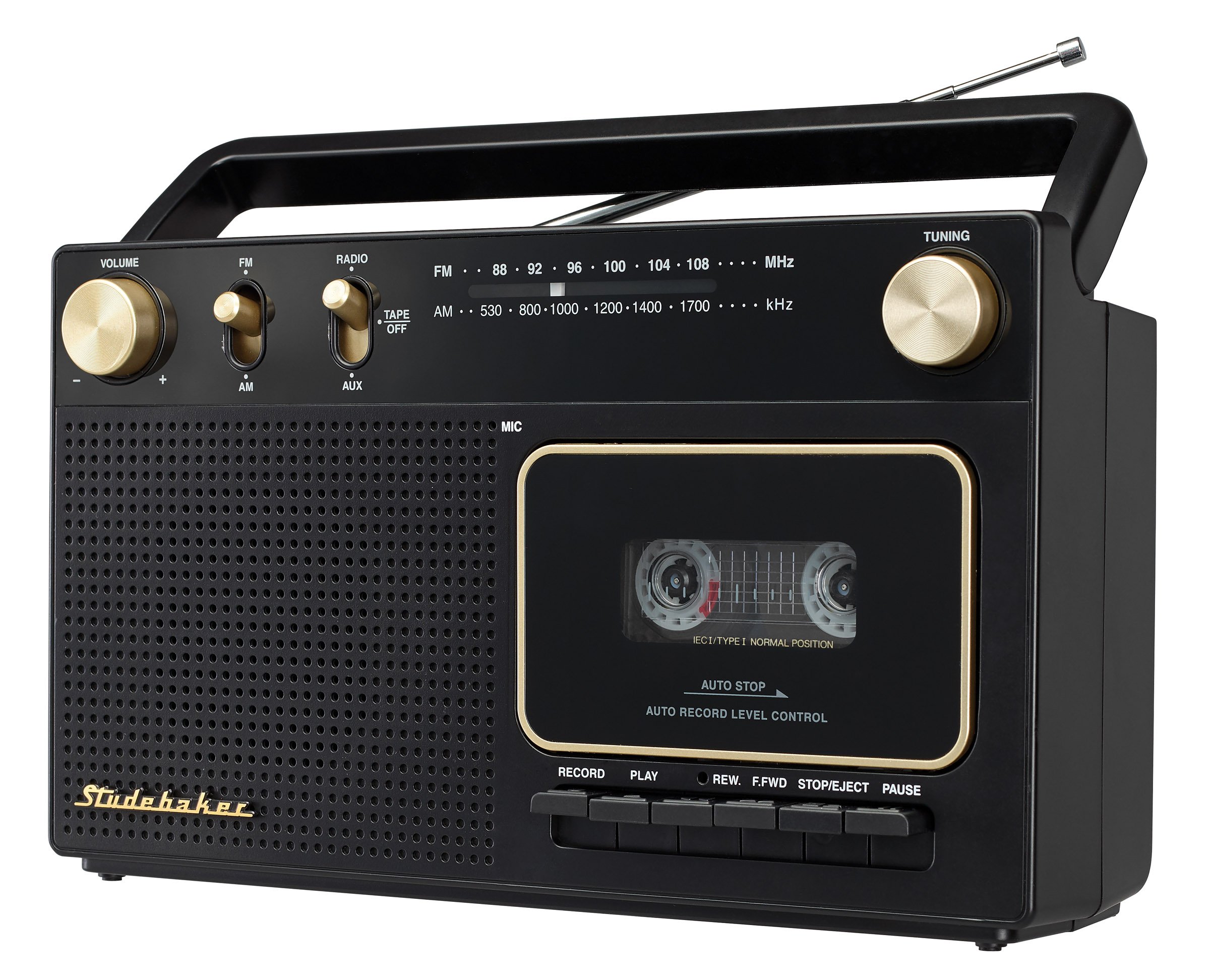 Amazon.co.jp: Studebaker Portable Retro Home Audio Stereo AM/FM