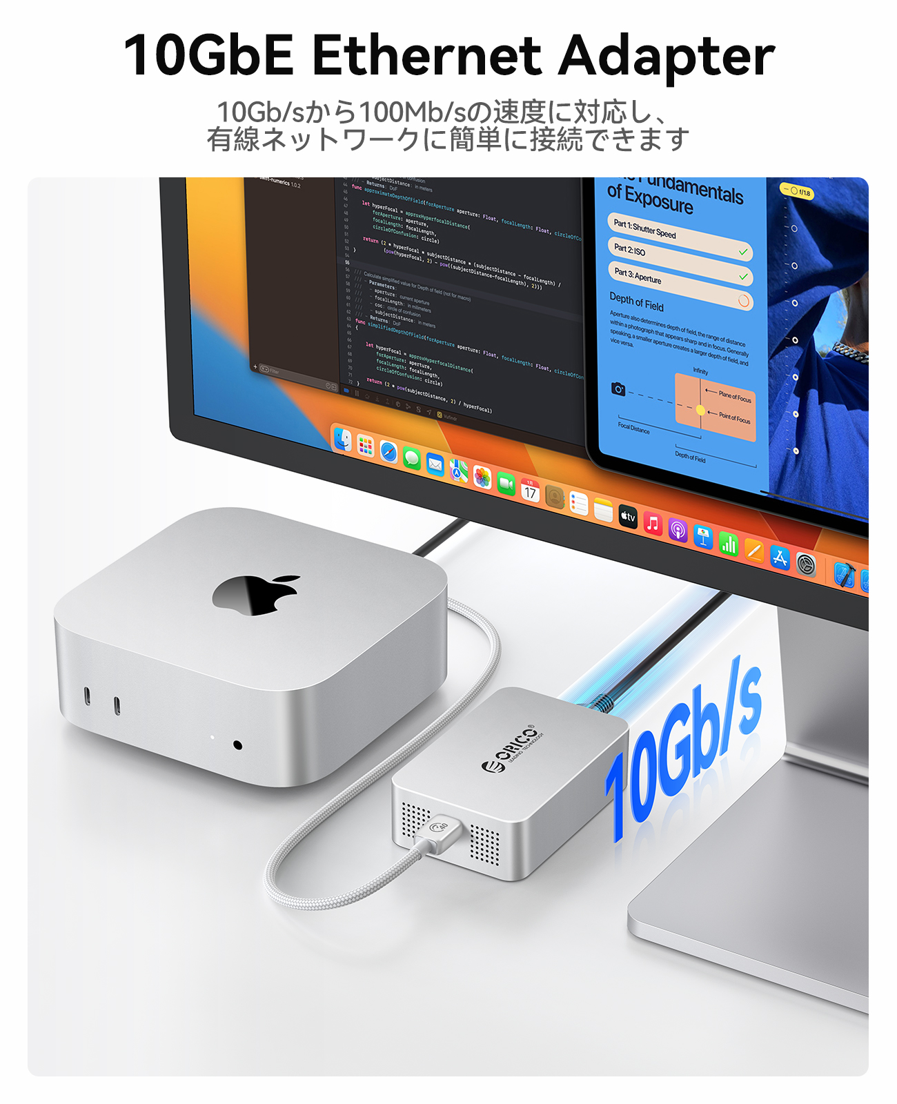 Amazon.co.jp: ORICO Thunderbolt 3 10GbE Ethernet Adapter 10gbps