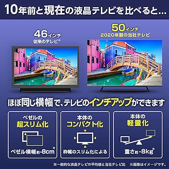Amazon | ハイセンス 50V型 4Kチューナー内蔵 液晶テレビ 50E6800