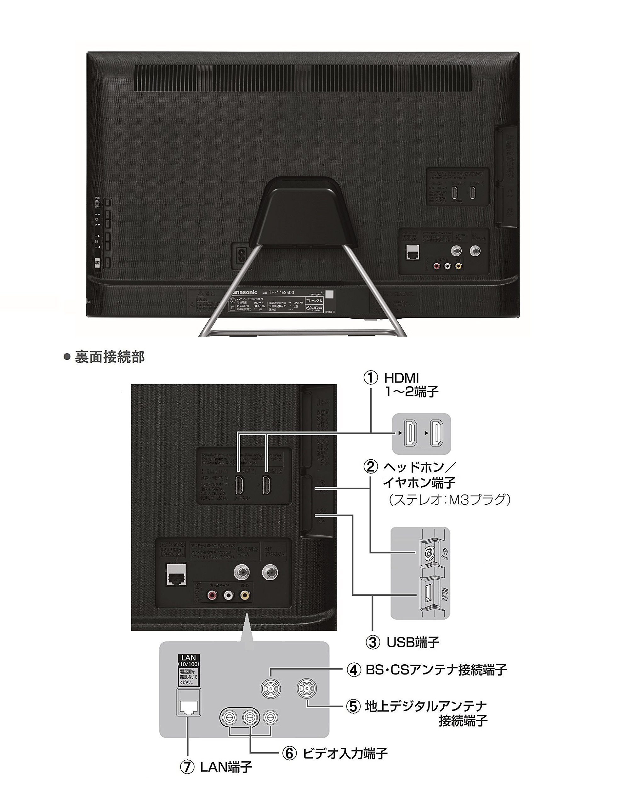 Amazon | パナソニック 24V型 液晶テレビ ビエラ TH-24ES500-S
