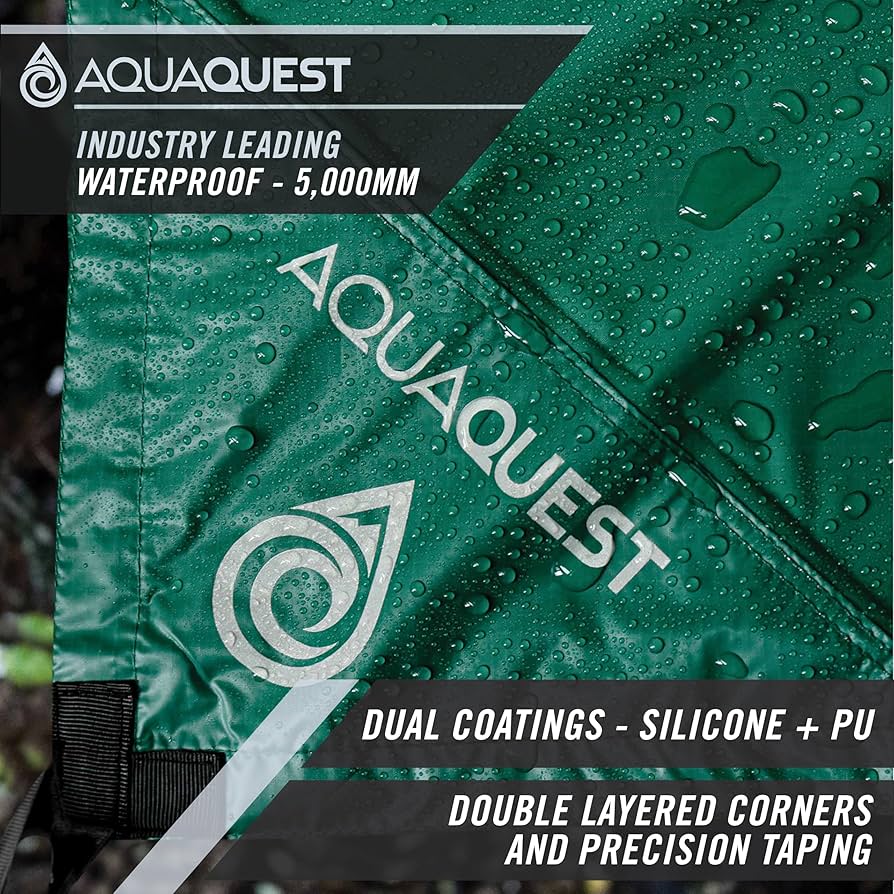 AquaQuest Guide Tarp – Ultralight Waterproof (5,000 mm) Seam‑Taped