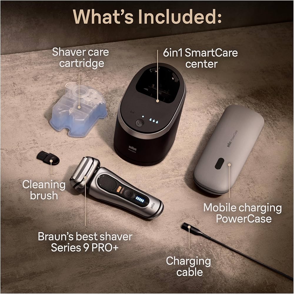 Amazon.com: Braun Series 9 PRO+ 9577cc Electric Razor for Men, 5