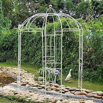 Amazon | SCENDOR 鳥かご型 ガーデンアーチアーバー 高さ9フィート x