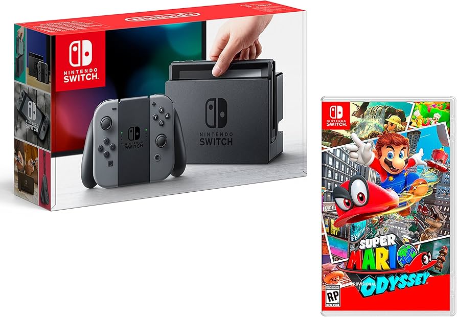 Nintendo Switch 32 GB Gri + Super Mario Odyssey : Amazon.com.tr