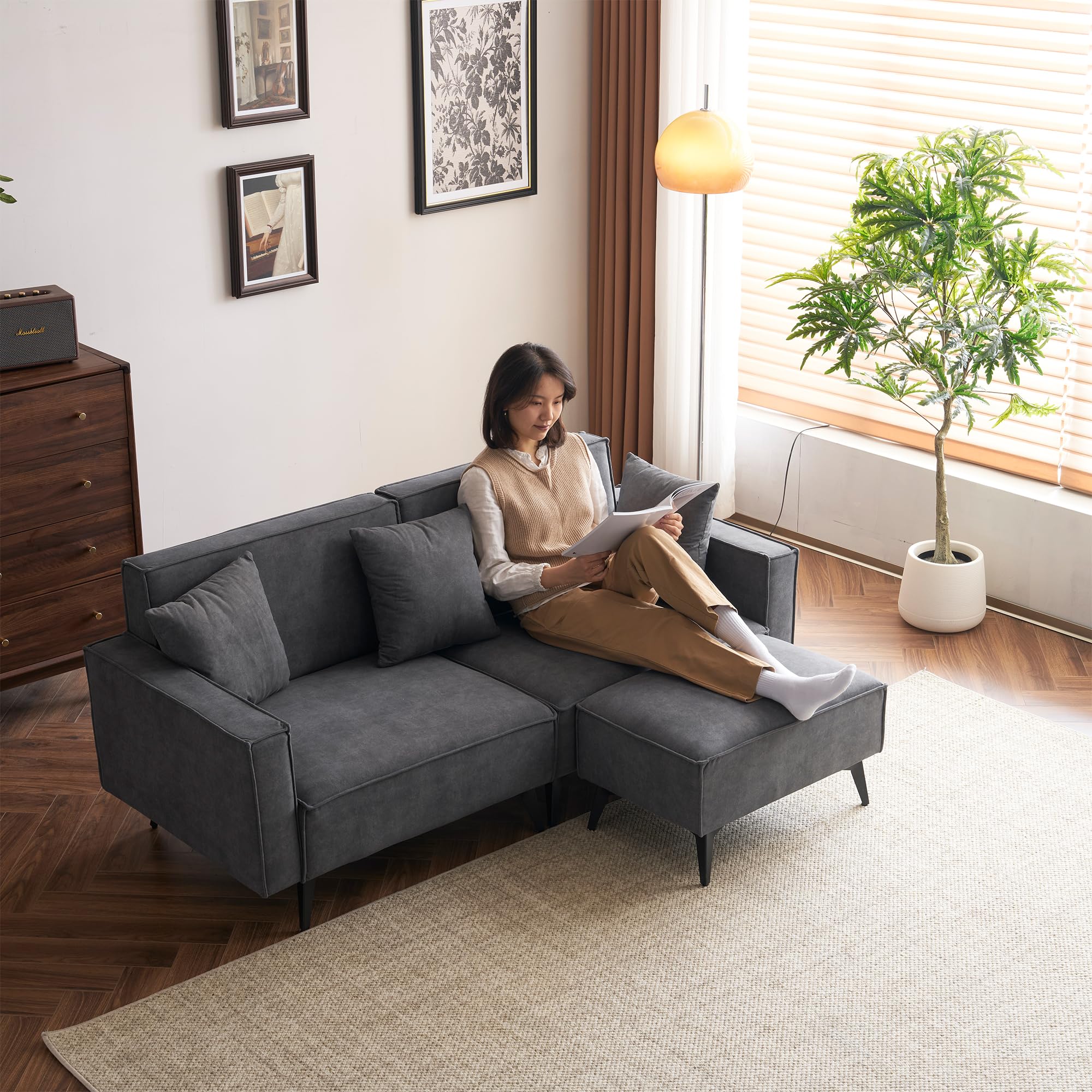 Amazon.co.jp: IKIFLY ソファー ソファ 3人掛け コンパクト 幅153cm