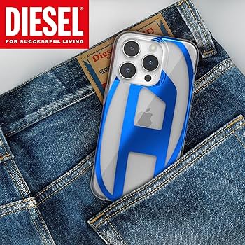Amazon.co.jp: DIESEL iPhone15ケース Dロゴ クリアケース（ディーゼル