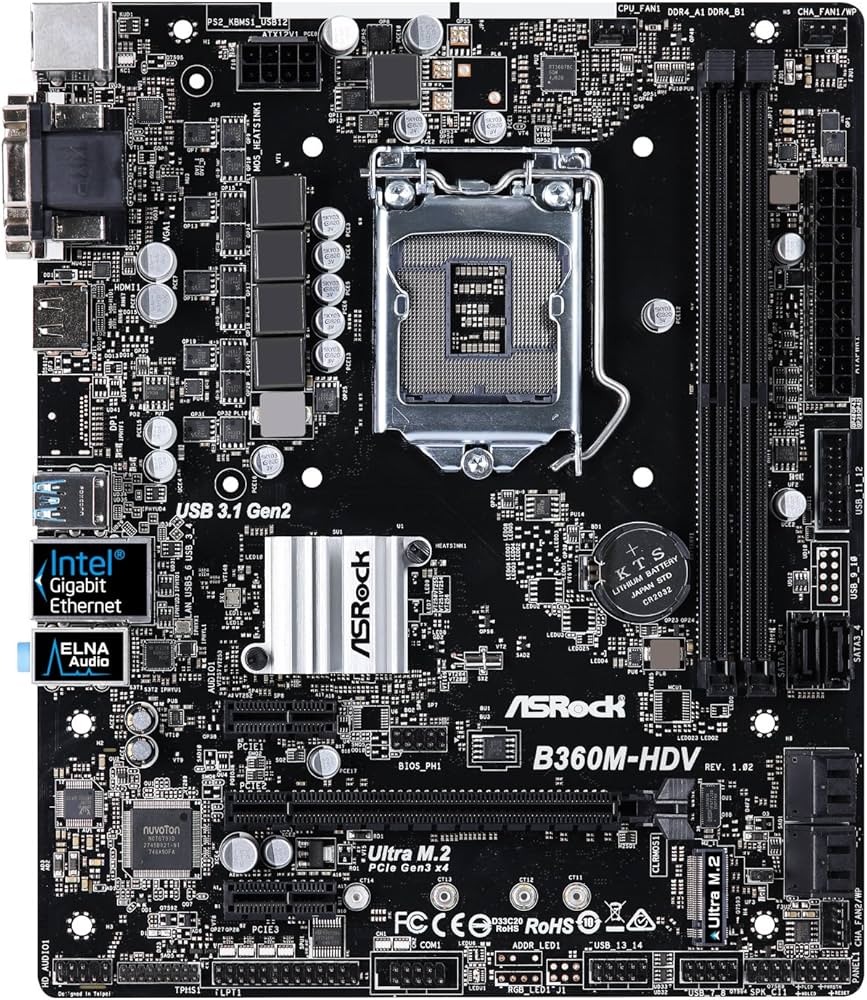 Amazon | ASRock Intel B360チップセット搭載 Micro ATXマザーボード