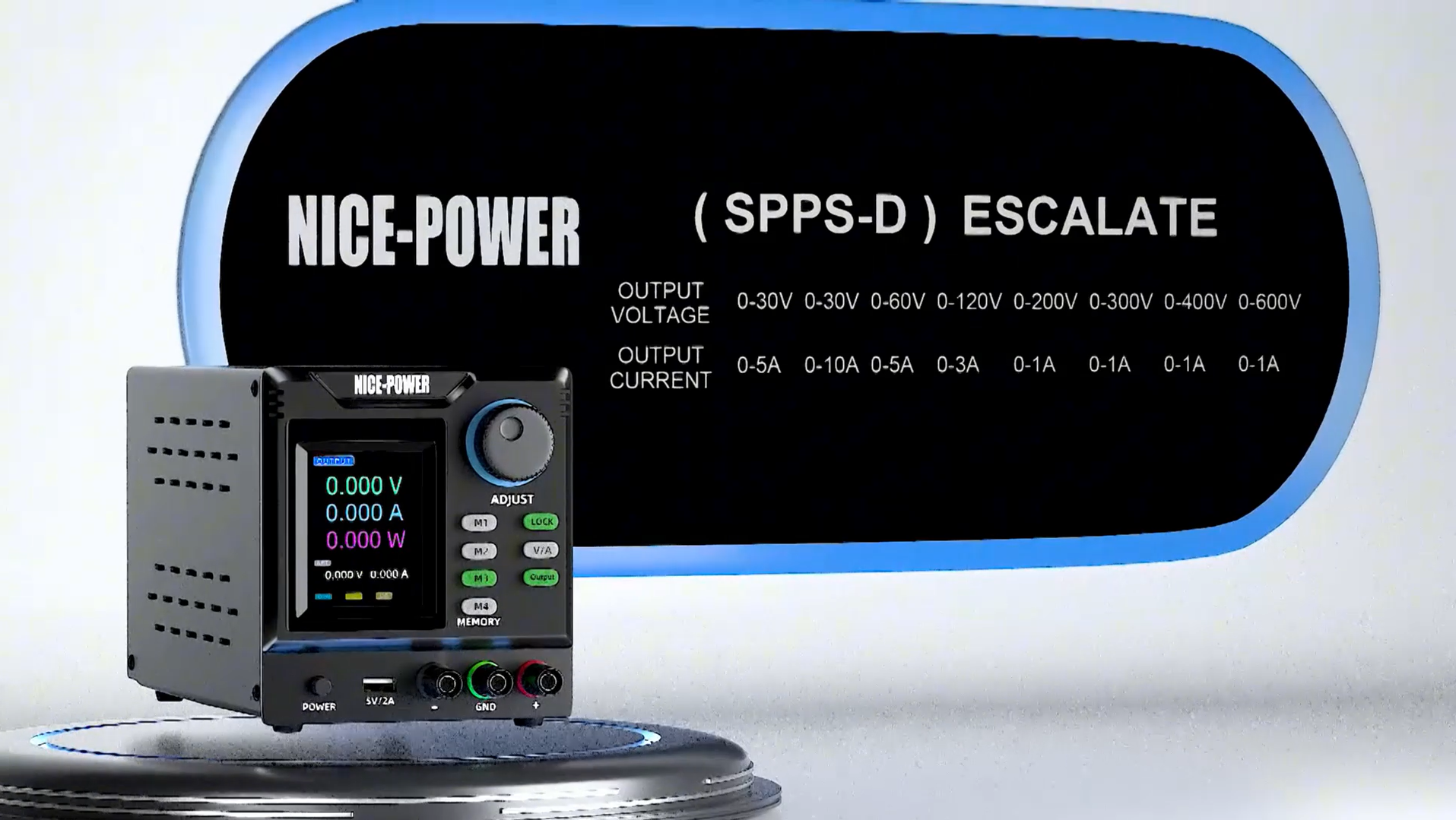 Amazon | RUZIZAO 直流安定化電源、0-120V 0-3A電圧電流調整、出力制御