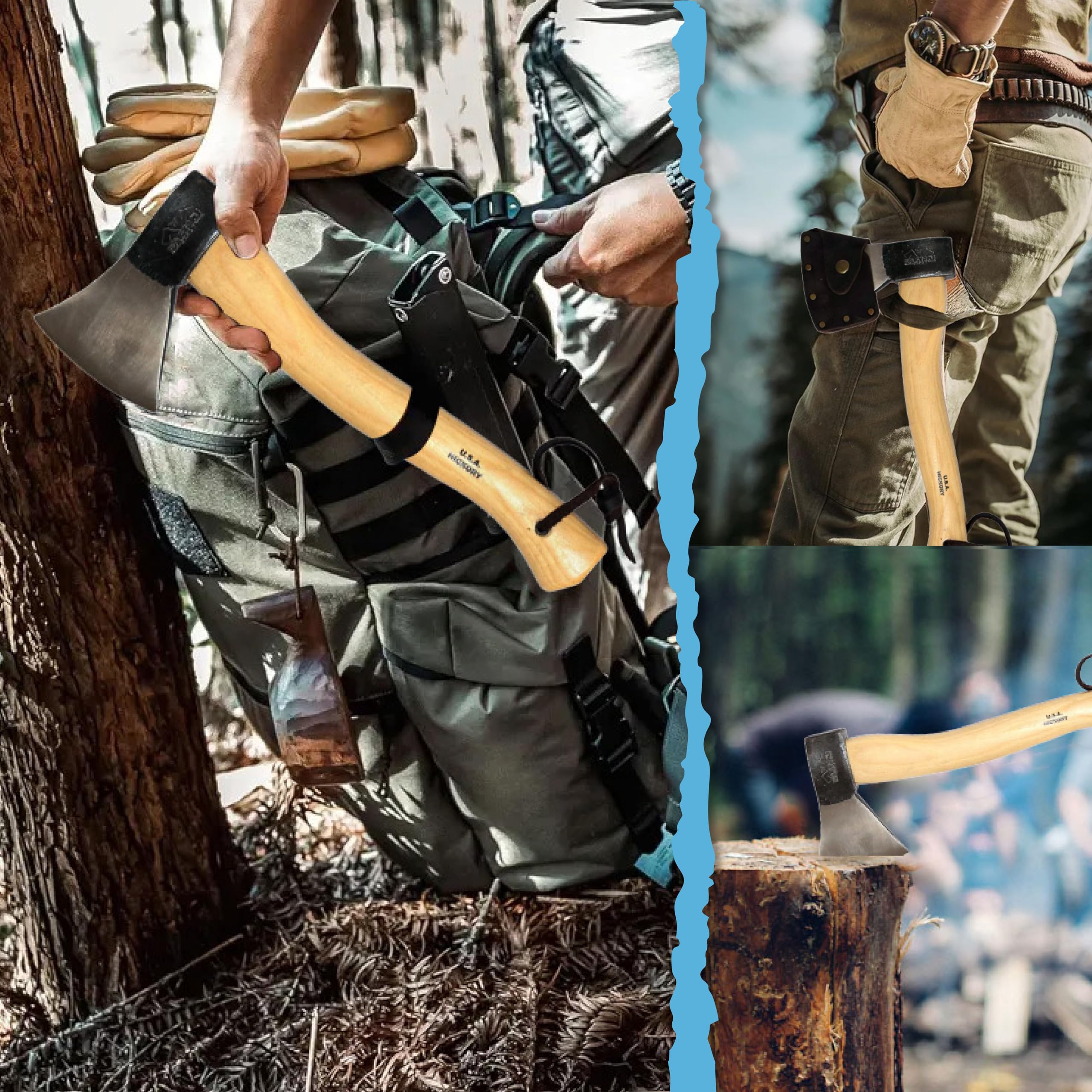 Amazon.com : Prandi 3.003 German Hatchet 1.32lb - Hickory Handle