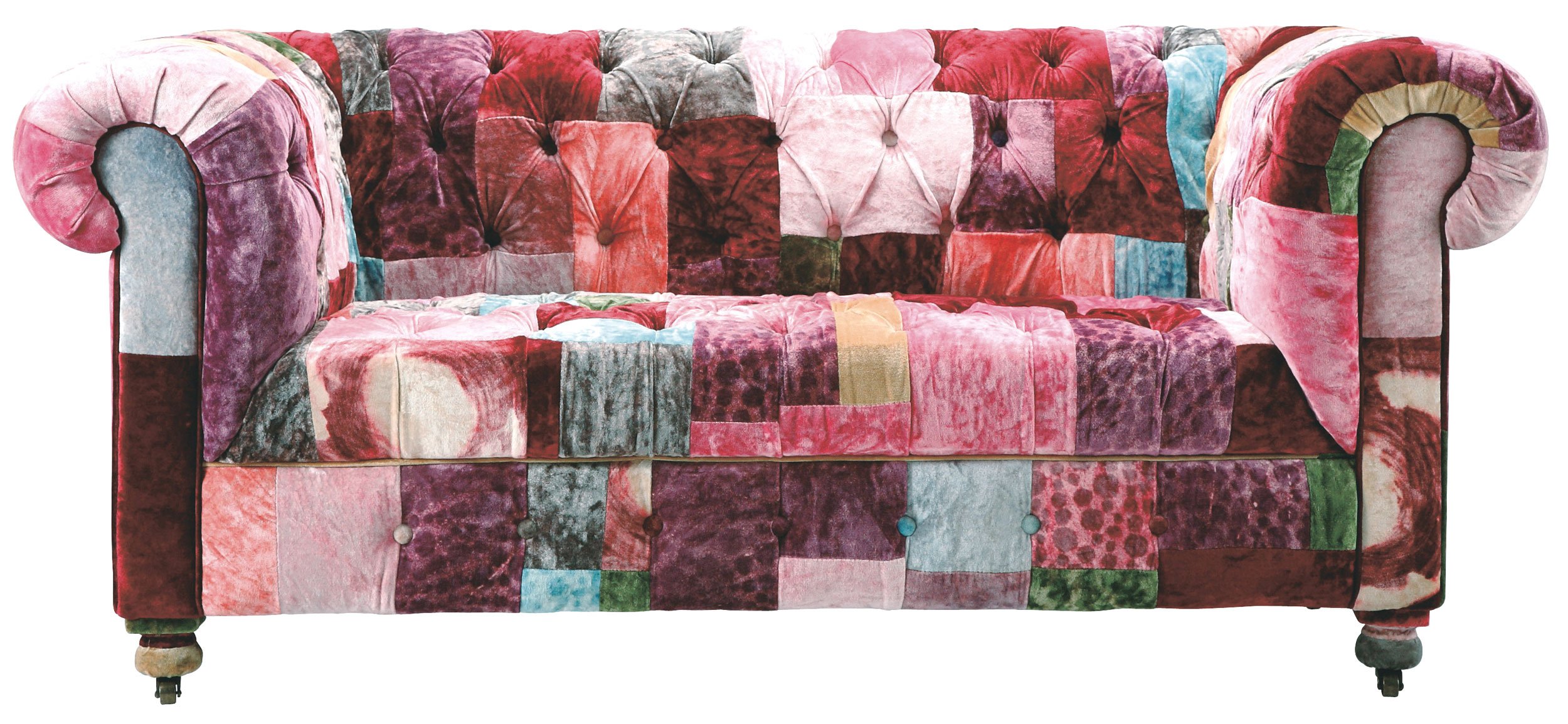 Amazon｜HALO ベンジントン ソファ 2人掛け ベルベットパッチワークボ