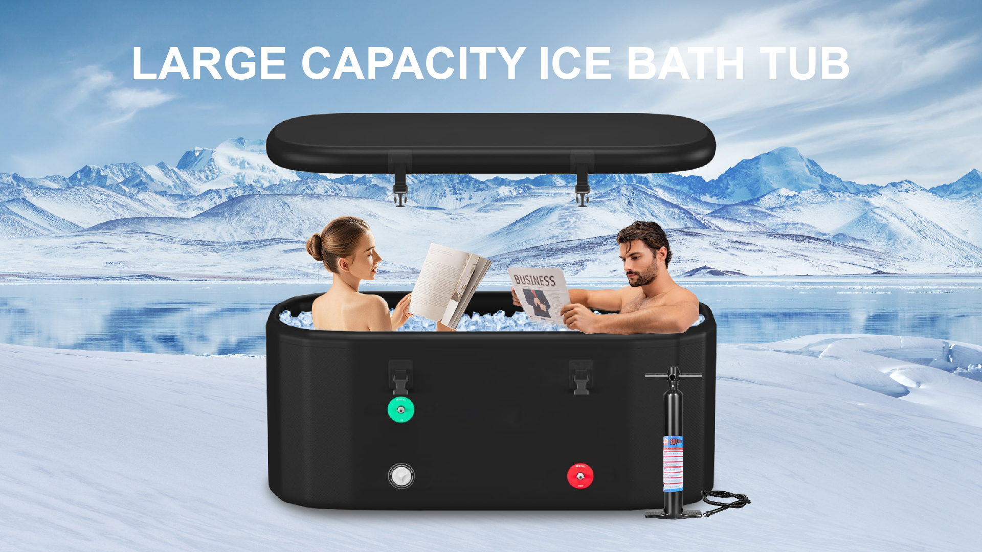 HotMax XXL Drop Stitch Ice Bath Tub for Recovery 216 Gal