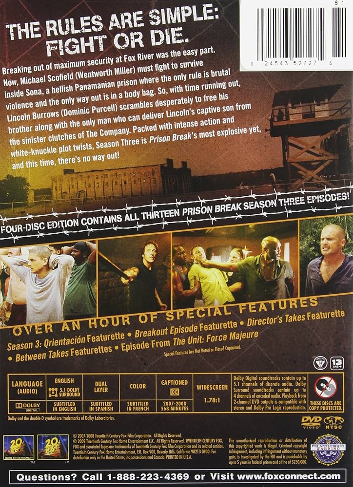 Amazon.com: Prison Break: Season 3 : Prison Break: Movies & TV